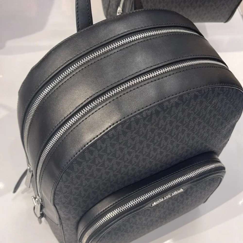 Michael Kors Jaycee Large Zip Pocket Backpack Black